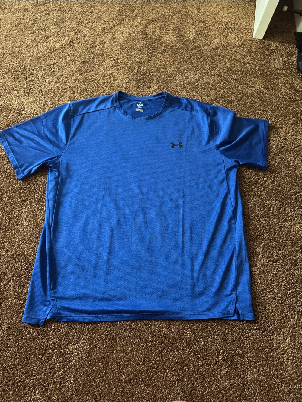 Under Armour Men's Athletic Crew Tee - Blue with Black Logo